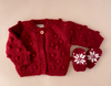 Red Popcorn Cardigan