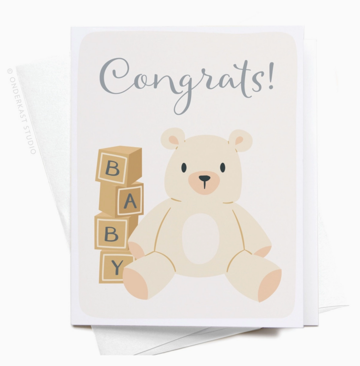 Congrats! Teddy Bear Greeting Card