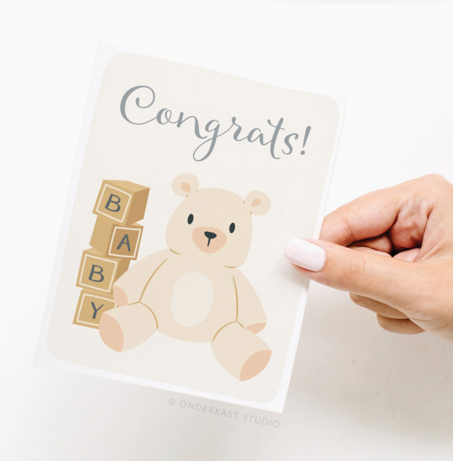 Congrats! Teddy Bear Greeting Card