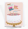 Sprinkle Cake Birthday Greeting Card