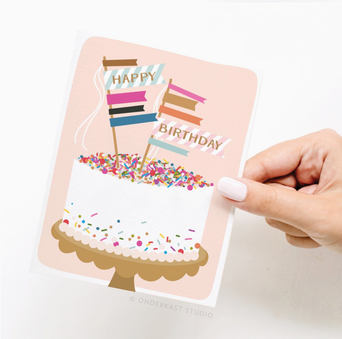 Sprinkle Cake Birthday Greeting Card