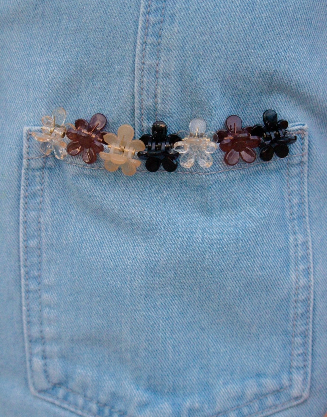 Micro Flower Claw Clip Set