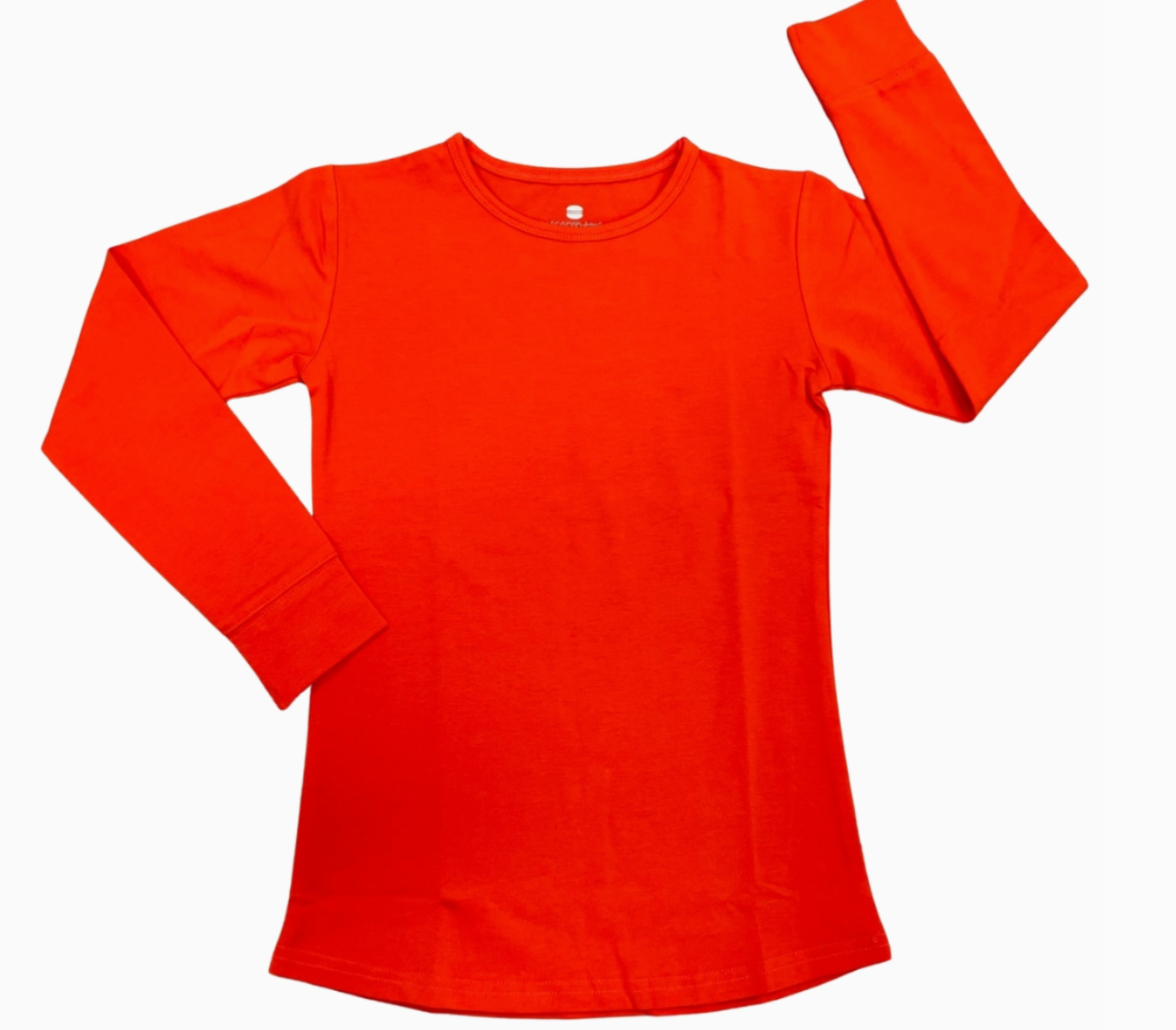 Red Scoop Neck Pajama Top