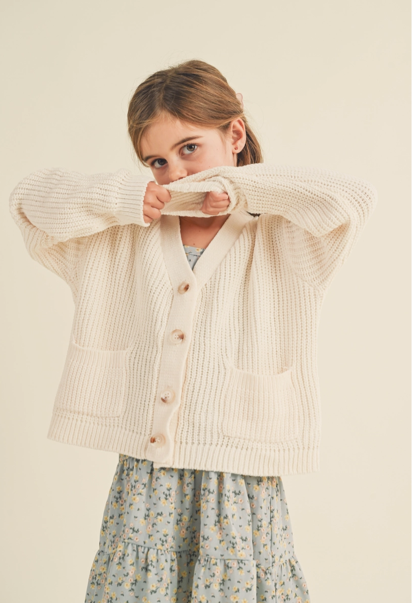 Ivory Chenille Cardigan