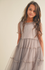 Puff Sleeve Tiered Midi Dress