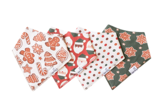 Gingerbread 4-Pack Bib Set