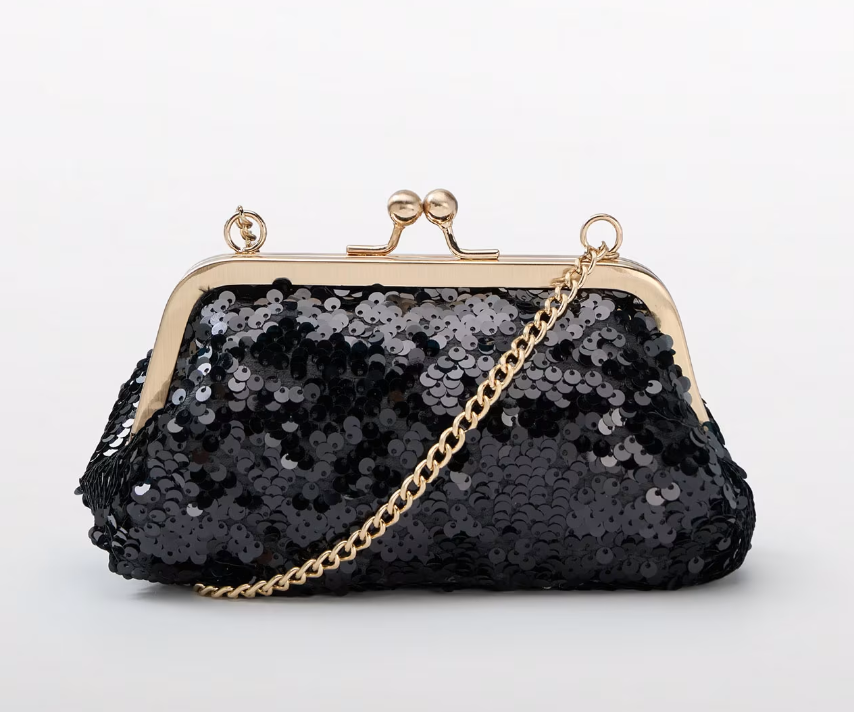 Black Sequin Purse