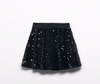 Black Velvet Sequin Skirt