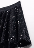 Black Velvet Sequin Skirt