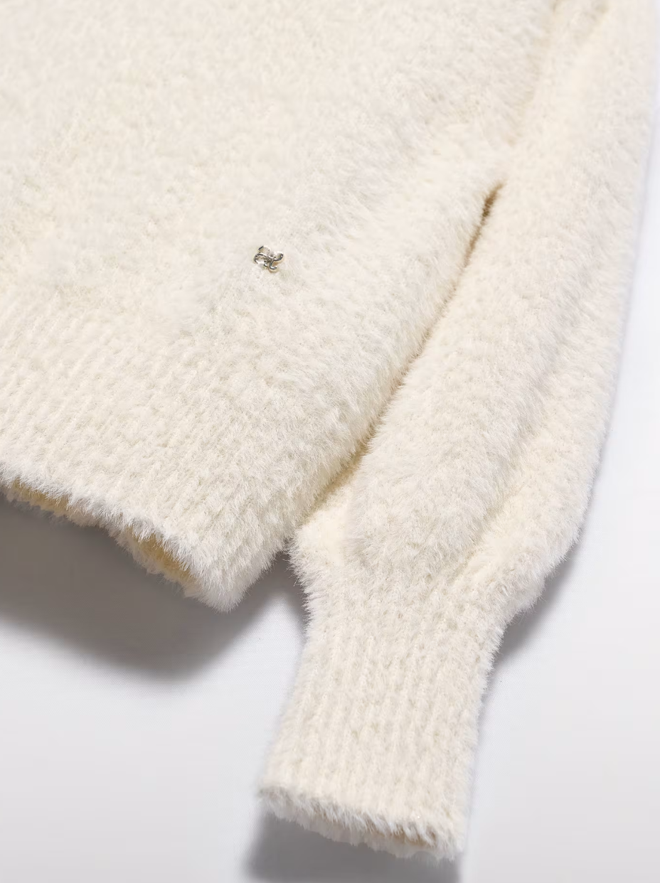 Cream Eyelash Sweater