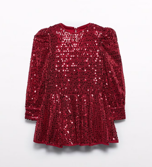 Red Sequin Dress