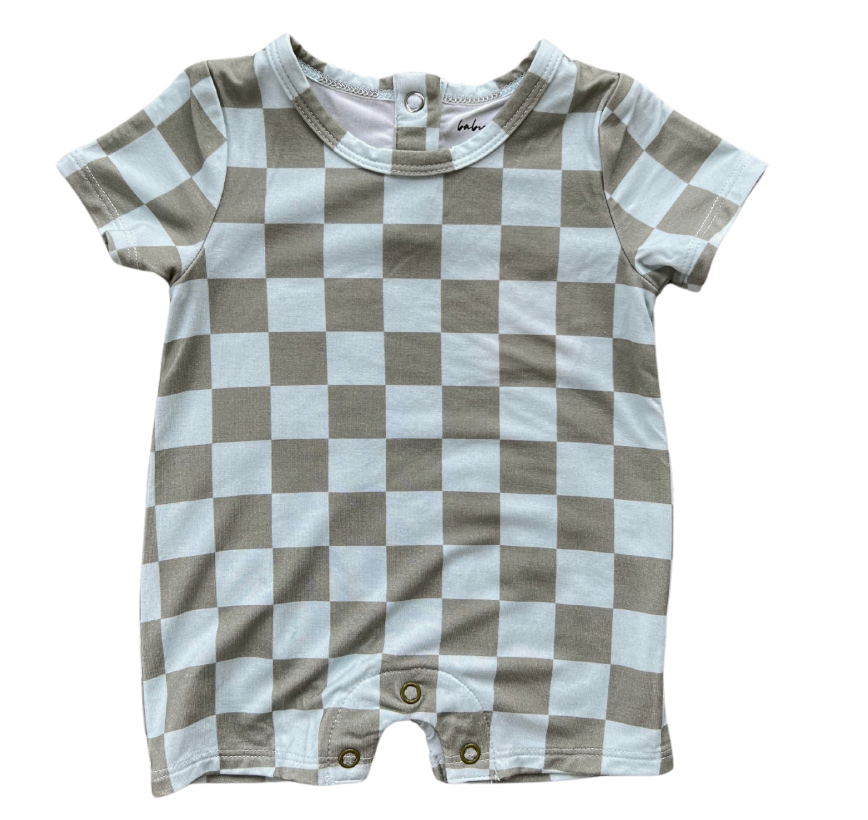 Seagrass Checkerboard Romper