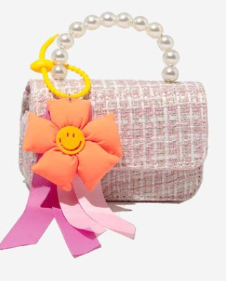 Daisy Pink Tweed Purse