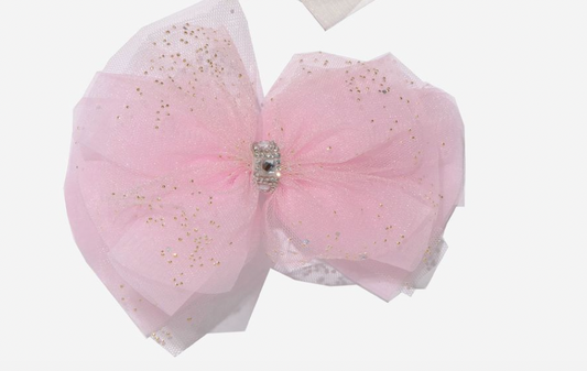 Pink Tulle Hair Clip