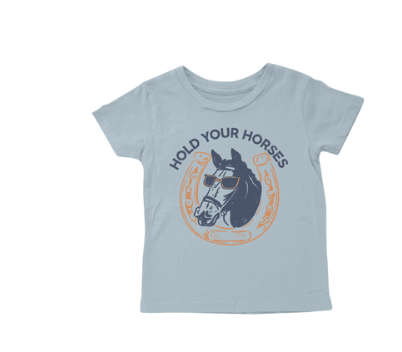 Hold Your Horses Blue Tee