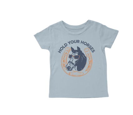 Hold Your Horses Blue Tee