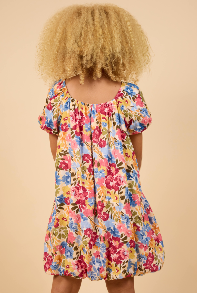 Floral Babydoll Bubble Hem Dress