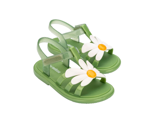 Green Daisy Hip Bloomy Sandals