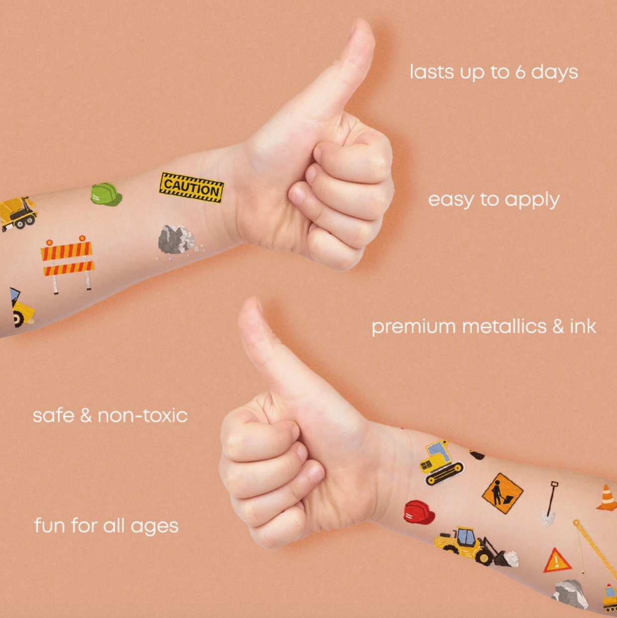 Construction Temp Tattoos