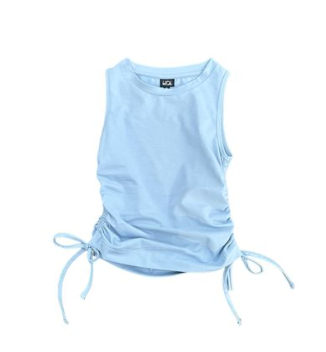 Light Blue Side Tie Top