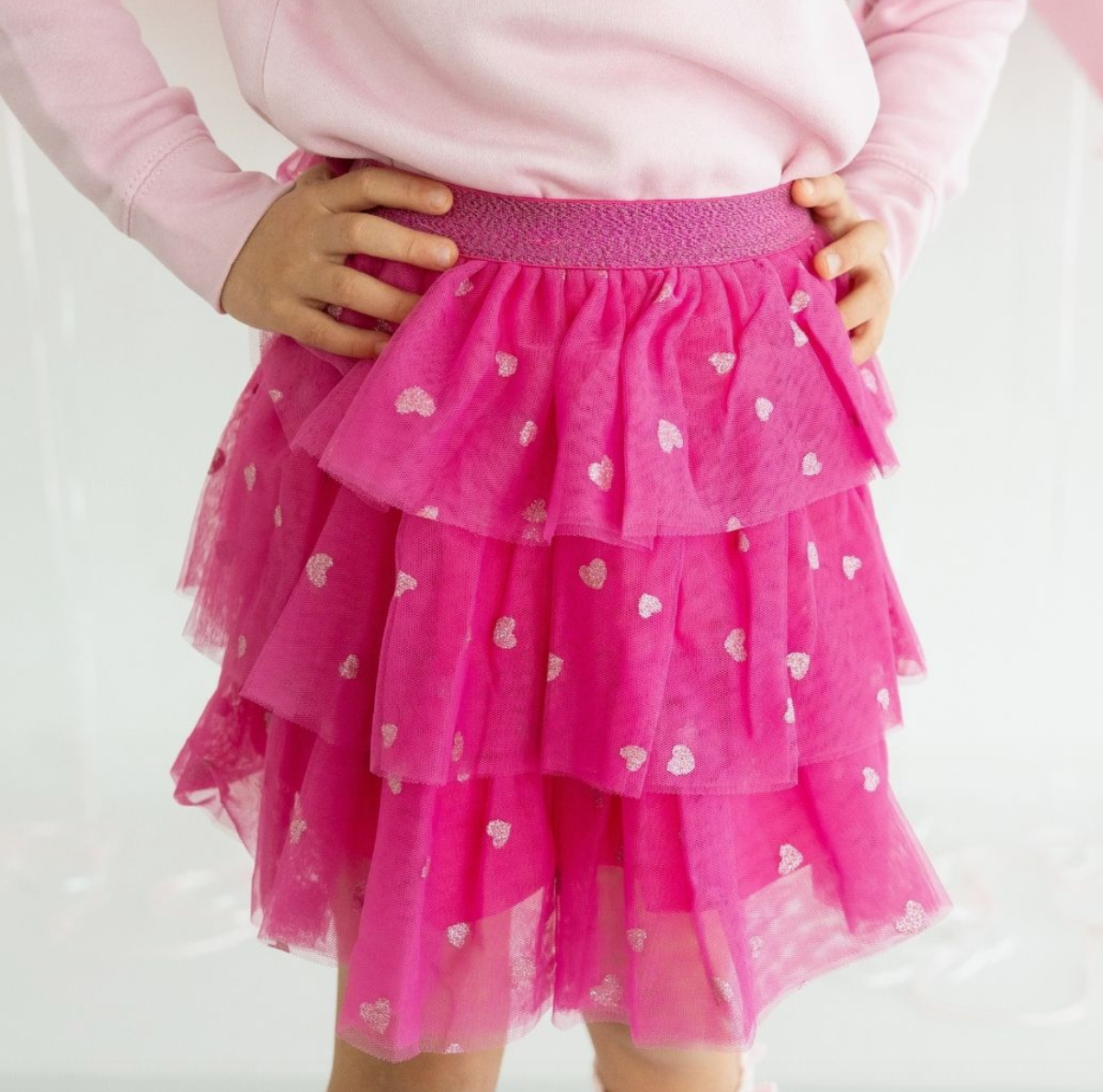 Pink Heart Ruffle Tutu