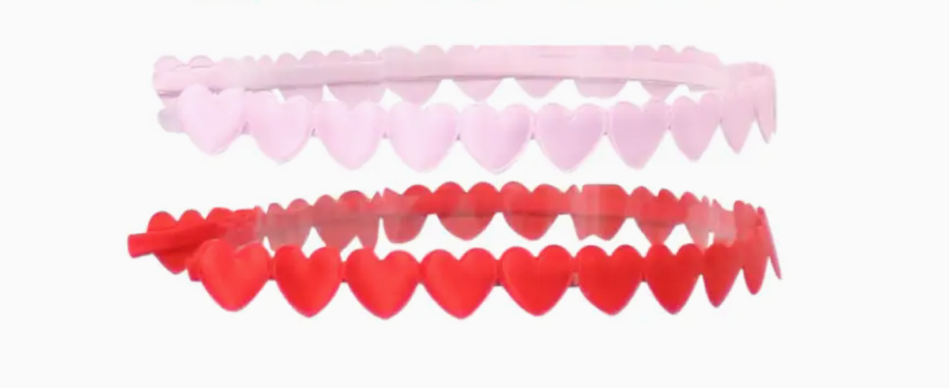 Red Floating Heart Headband