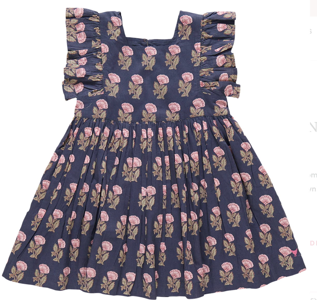 Navy Flower Elsie Dress