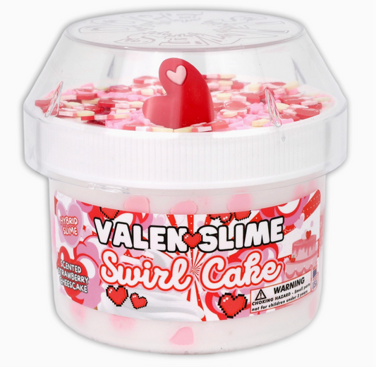 Valen-Slime Swirl Cake Slime