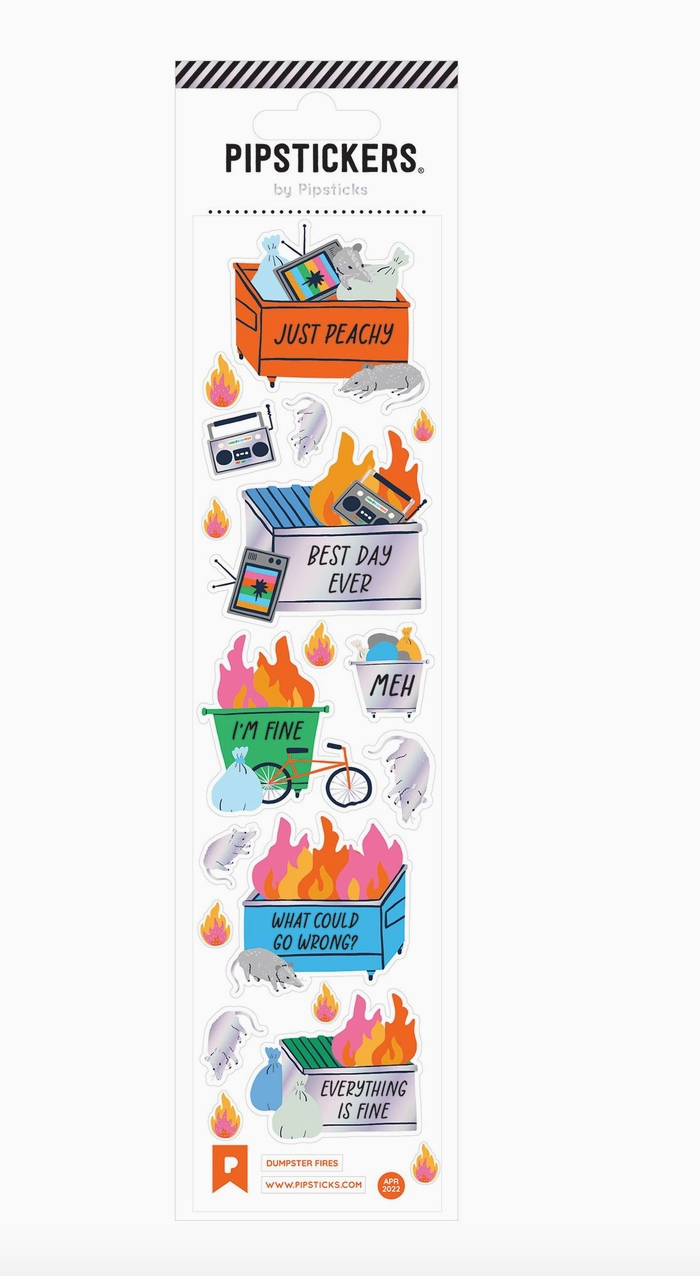 Dumpster Fires Sticker Sheet