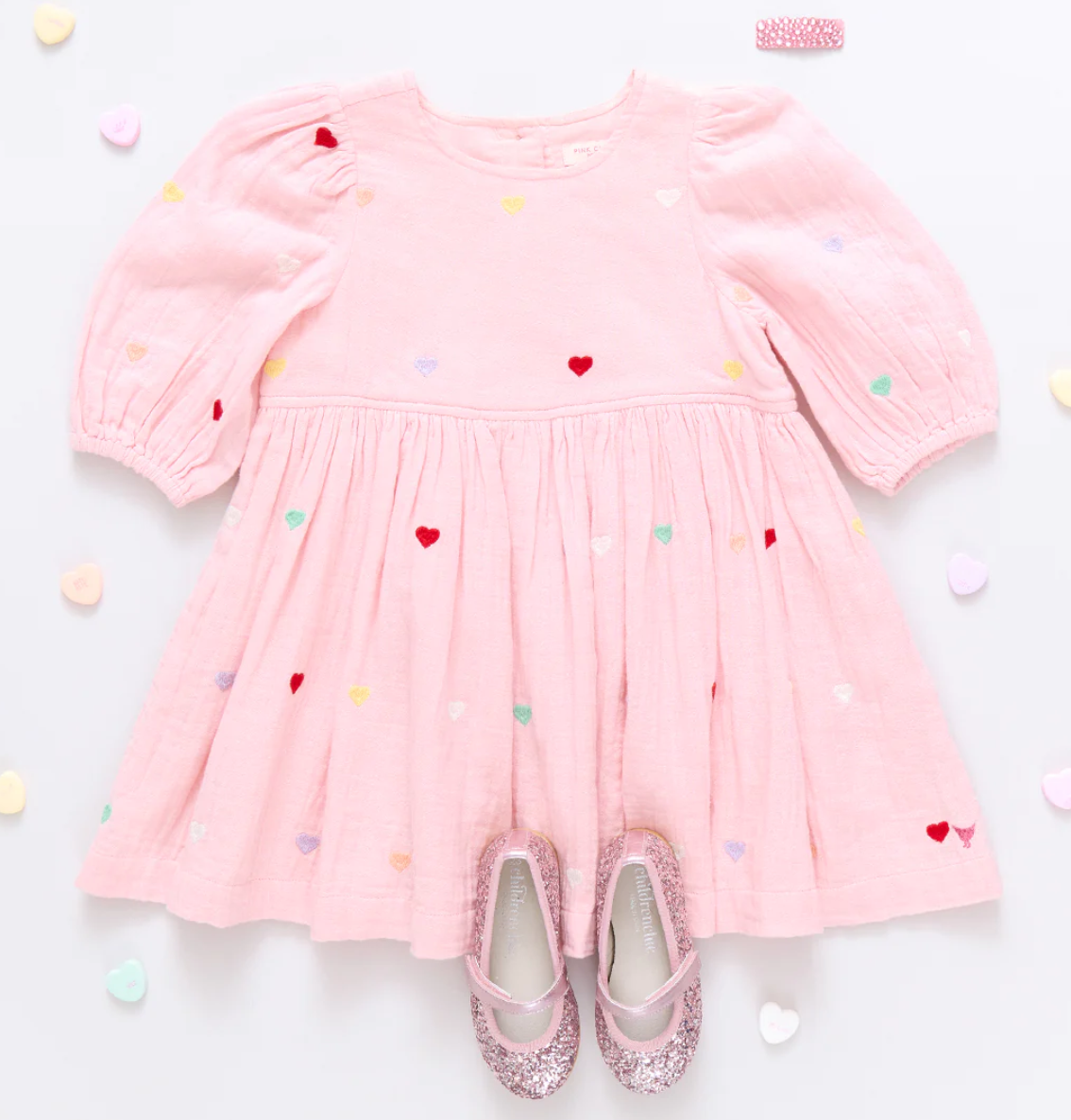 Pink Candy Heart Brooke Dress