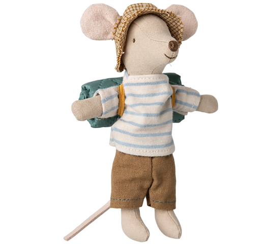 Hiker Mouse-Big Brother Blue Stripe Top