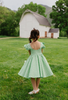 Green Daisy Pocket Twirl Dress