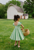 Green Daisy Pocket Twirl Dress