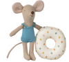 Beach Mouse With Float- Little Sister, Multi Dot