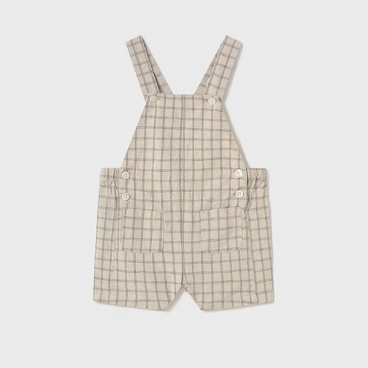 Windowpane Plaid Overalls