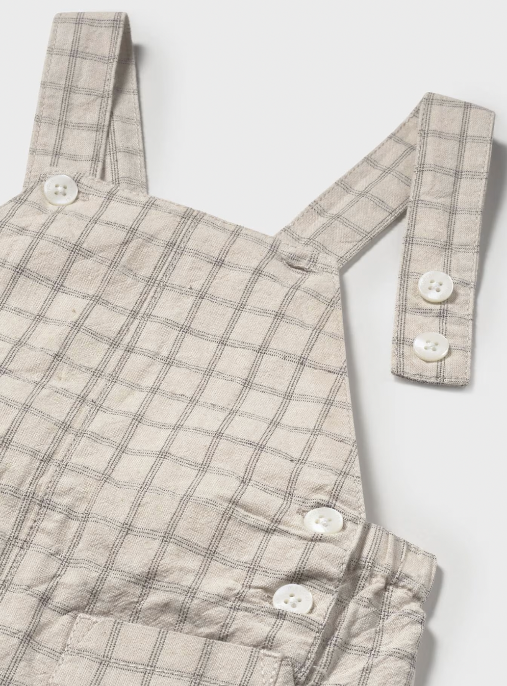 Windowpane Plaid Overalls