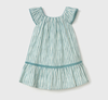 Stripe Teal Ladder Stitch Dress