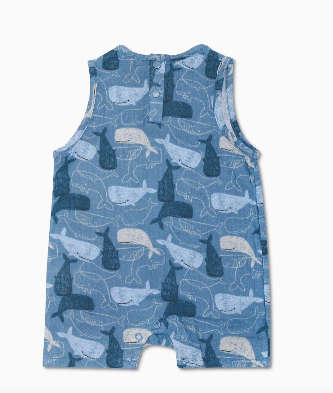 Whale Tails Muslin Romper