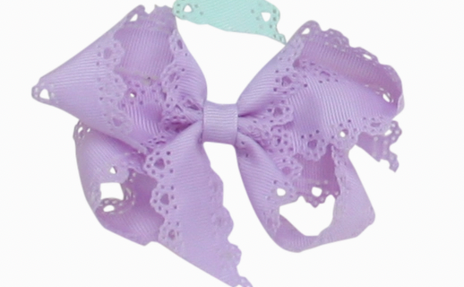 Lace Edge Grosgrain Bow