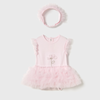 Pink Flower Tulle Dress Set