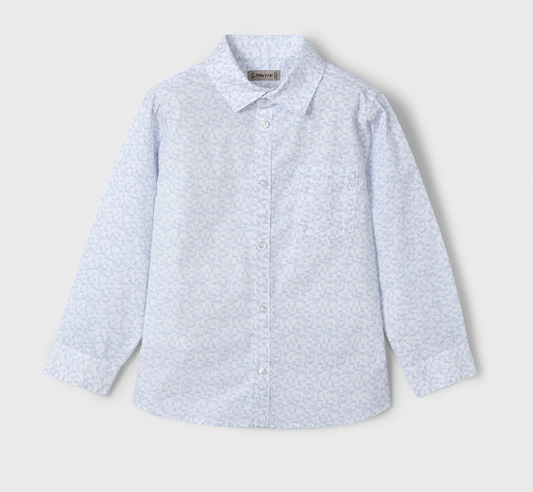 Geometric Sky Blue Shirt