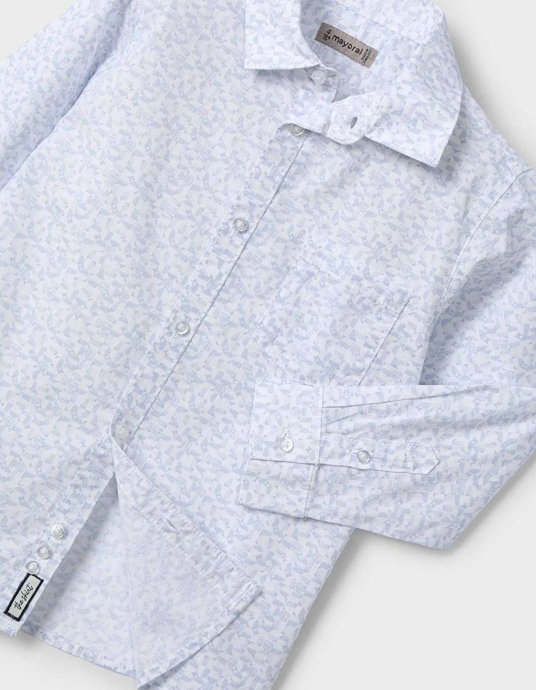 Geometric Sky Blue Shirt