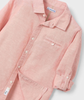 Salmon Linen Blend Shirt