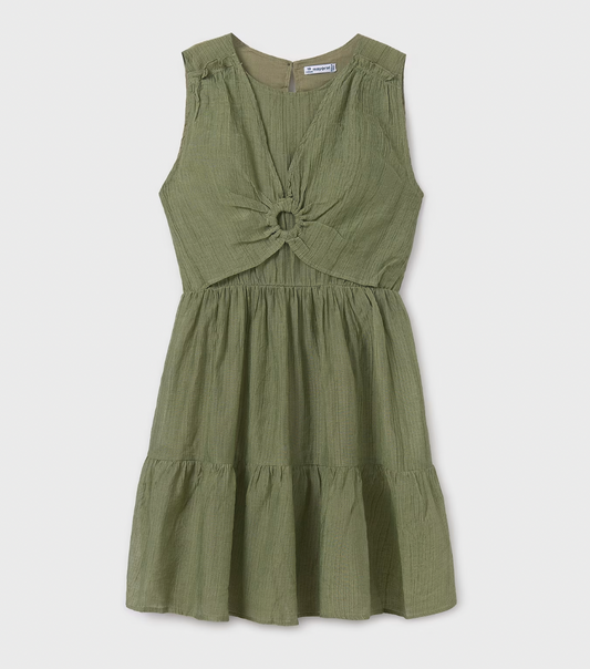 Olive Keyhole Dress