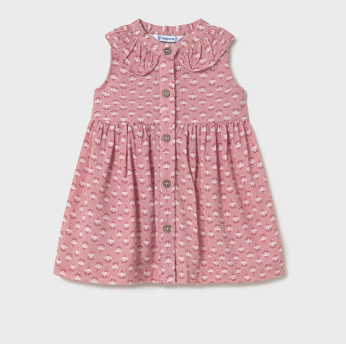 Rose Flower Button Dress