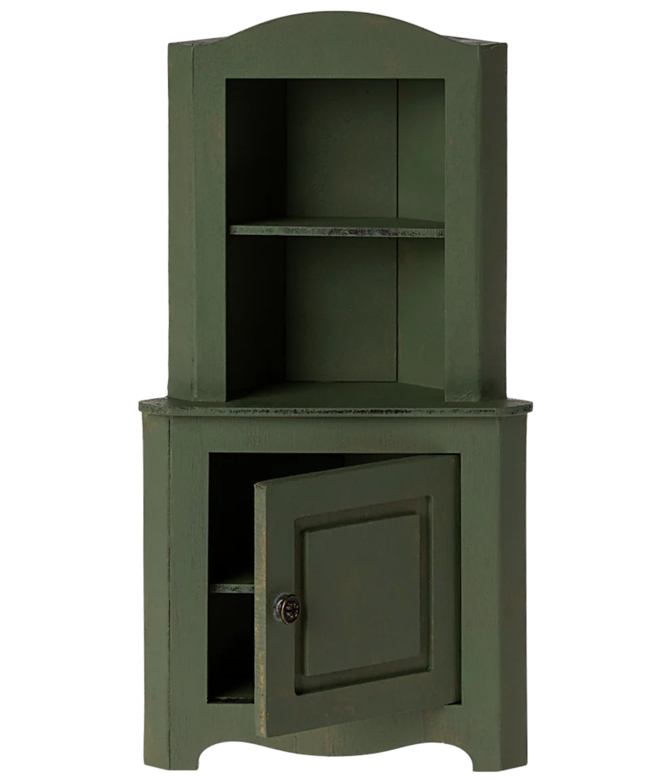 Miniature Corner Cabinet- Dark Green