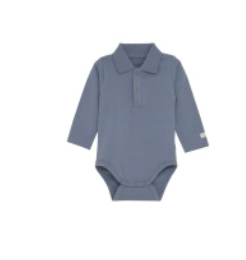 Flint Stone Collared Onesie