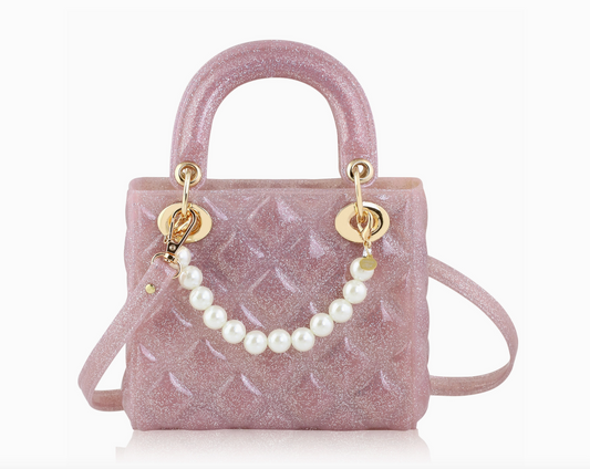 Pearl Pink Sparkle Purse