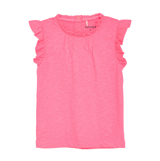 Knockout Pink Flutter Sleeve Top