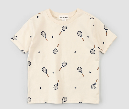 Beige Racquet Tee